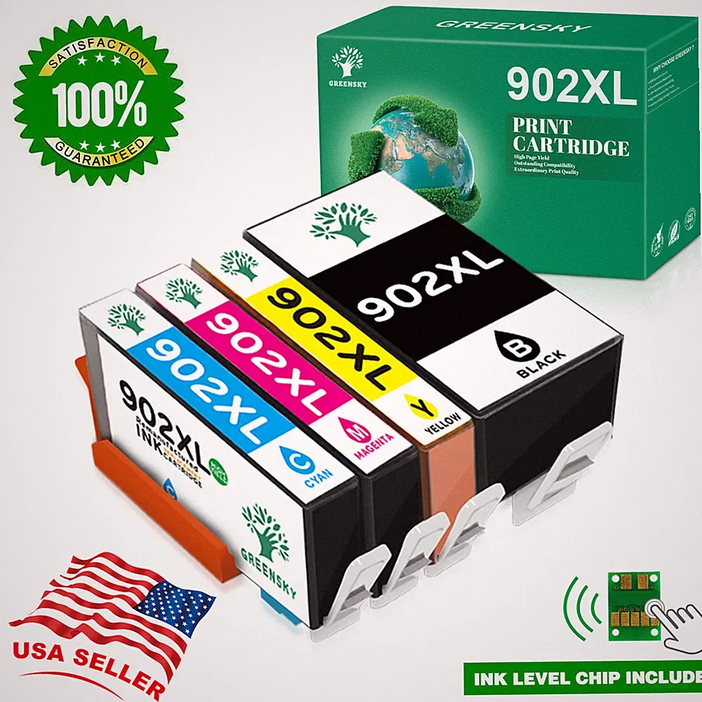 4 Pack 902XL 902 XL Ink Cartridges For HP Officejet Pro 6978 6970 6968 6960 6975