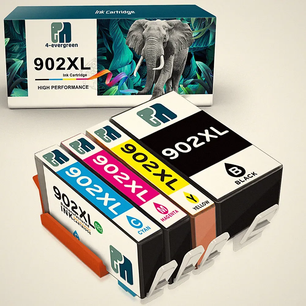 4 Pack 902XL Ink set for HP Office Jet Pro 6968 6960 6962 6970 6975 6974 6978