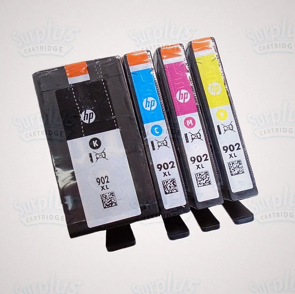 4pk Genuine HP 902XL High Yield Black/Color OfficeJet 6960 6968 Exp: 2023+