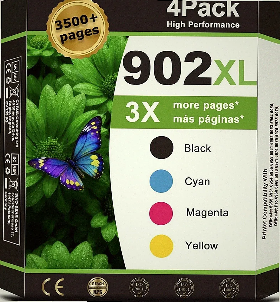 902XL 902xl Ink Cartridge Combo Pack Compatible With HP ￼