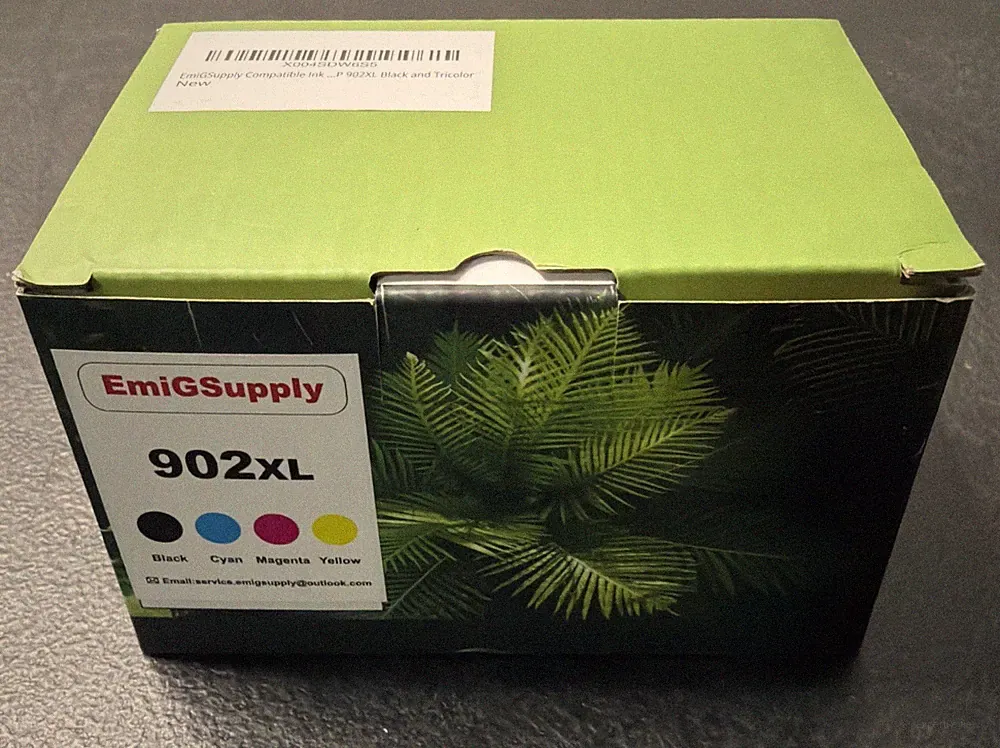 EmiGSupply902XL Ink Cartridges Combo Pack for HP 902XL Black Cyan Magenta Yellow