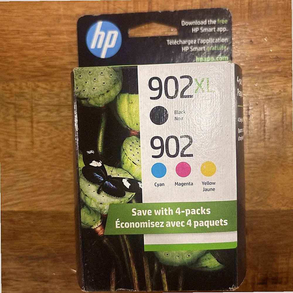 HP 902XL/902 (T0A39AN) Ink Cartridge Combo Pack BLACK Cyan Magenta Yellow