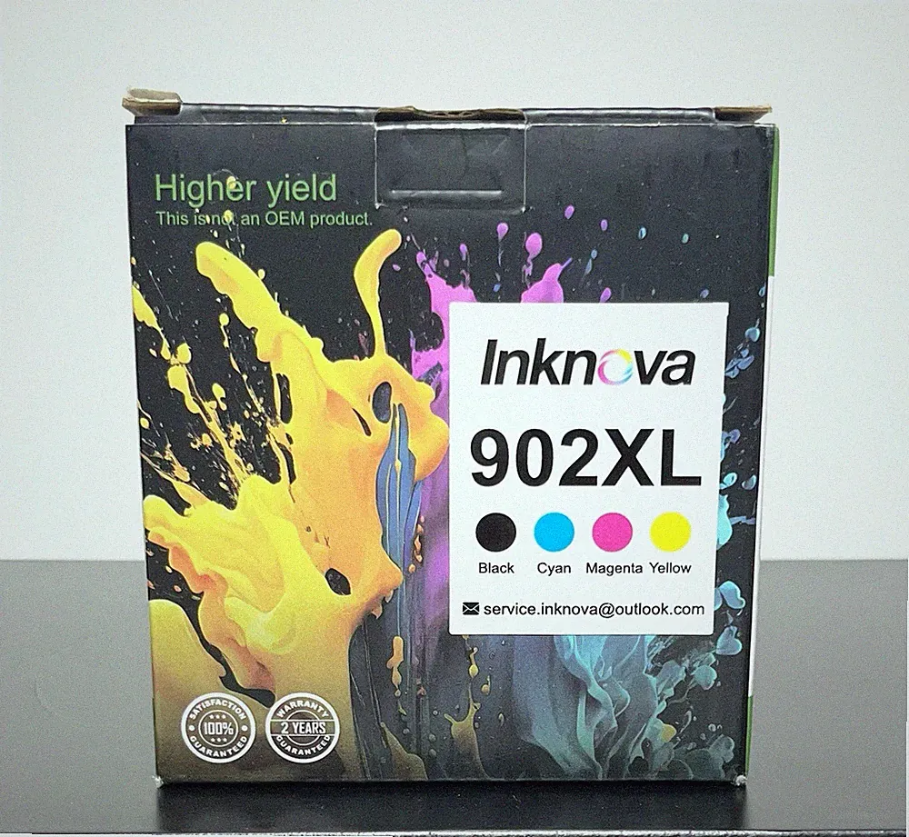 HP Compatible 902XL Black Color Combo Printer Ink Cartridges- Exp 09/2027