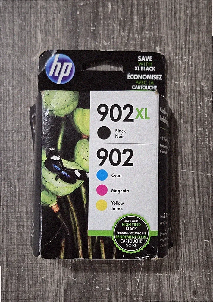 New Genuine HP 902XL Black HP 902 Regular Color Combo Ink Cartridges 2020