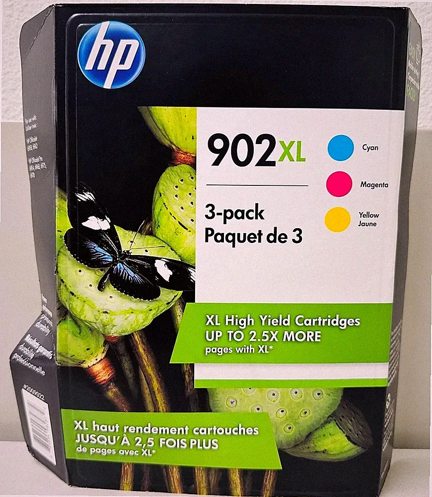 New Genuine HP 902XL Color Ink Cartridges Box OfficeJet Pro 6954 6968