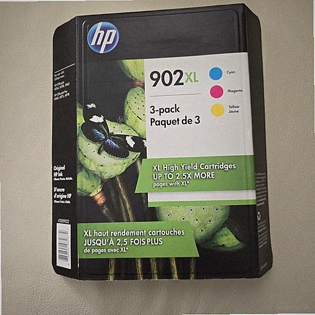 NEW SEALED Genuine HP 902XL Black and Color 4PK Ink Cartridges