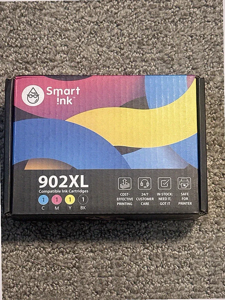 Smart Ink 902XL Ink Cartridges 4 Pack CMYK Compatible HP New Sealed